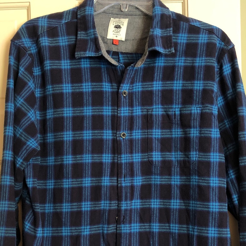 Blue Plaid Men's Shirt